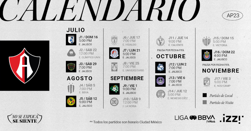 partidos de atlas fútbol